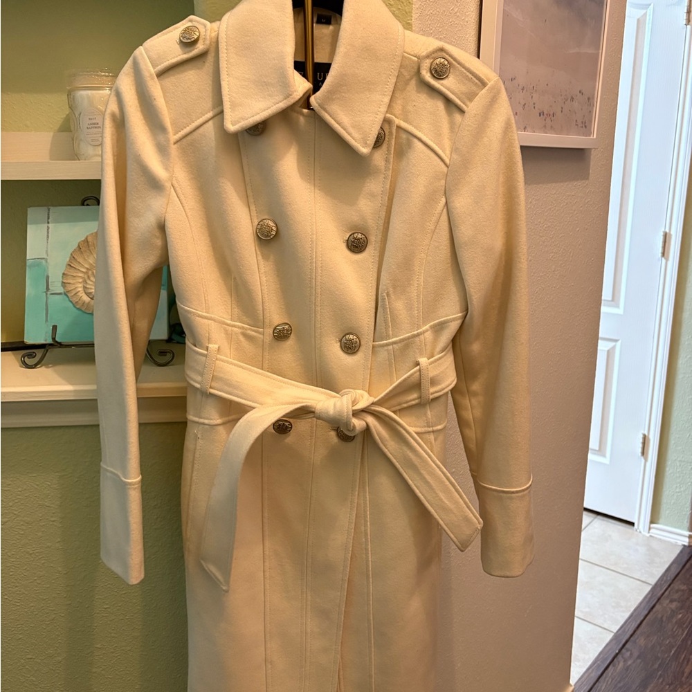 Guess Women's Ivory Belted Trench Coat